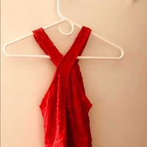 H&M red lace summer dress